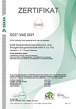 SCC Zertifizierung seit 29.03.2004